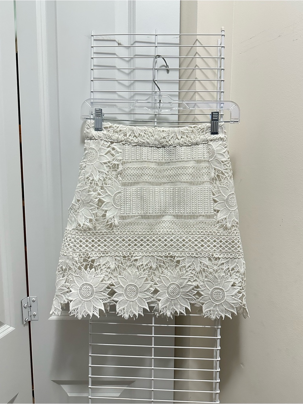 Topshop white Crochet Lace Mini Skirt